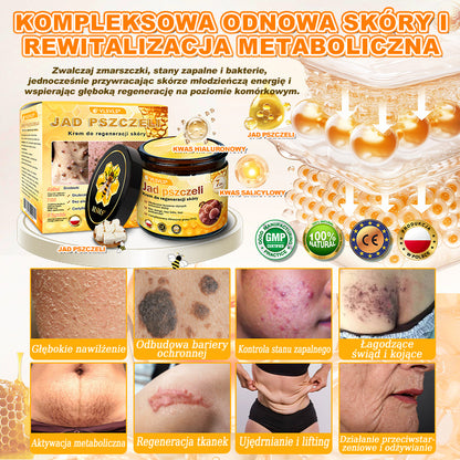 🌸🌸VLSVLS® Jad Pszczoły Kompleksowy Krem🥇pomaga w leczeniu problemów skórnych, takich jak: zmarszczki, blizny, plamy pigmentacyjne, rozstępy, trądzik, łuszczyca, egzema, zmiany skórne, podrażnienia, stany zapalne i inne problemy skórne🔥