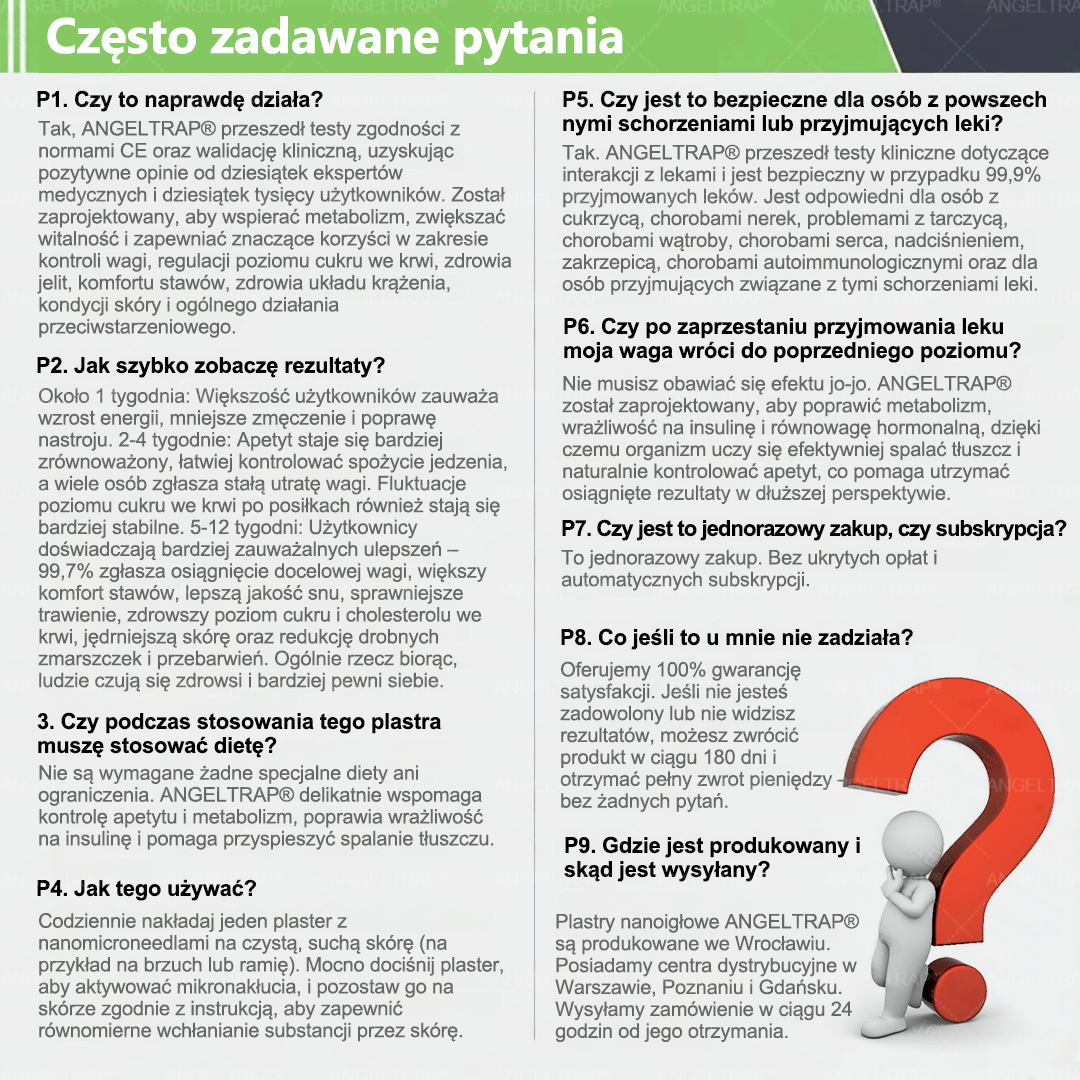 ANGELTRAP® Moringa × Berberyna × AMPK 10-w-1 Wsparcie metaboliczne, plaster z nanotechnologią mikroigłową 🇵🇱(Wystarczy raz dziennie, widoczne efekty w 7 dni) ✅ Na otyłość, wiotką skórę, cukrzycę, bezdech senny, problemy ze stawami i wiele innych
