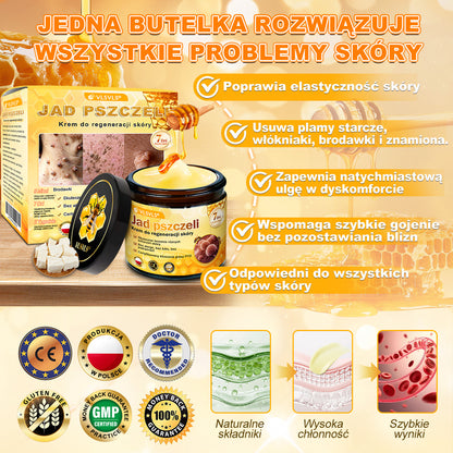 🌸🌸VLSVLS® Jad Pszczoły Kompleksowy Krem🥇pomaga w leczeniu problemów skórnych, takich jak: zmarszczki, blizny, plamy pigmentacyjne, rozstępy, trądzik, łuszczyca, egzema, zmiany skórne, podrażnienia, stany zapalne i inne problemy skórne🔥